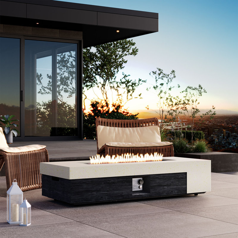 56 "L Concrete Propane Fire Pit Table