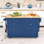 Ensemble d'îlot de cuisine avec abattant, 2 tabourets, tiroirs de rangement et armoire-512138523