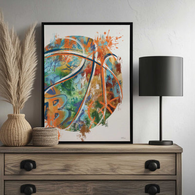 «Basketball Splash» par Cat Thurman Designs, reproduction d'art