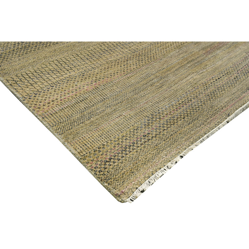 One-of-a-Kind Rectangle 12' x 15'10" Area Rug in Natural/Black