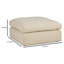 Repose-pieds surdimensionné Elize, polyester beige, coussin doux, 42 po