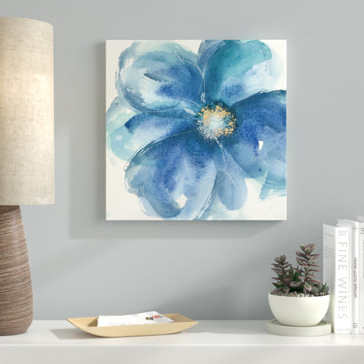 «Indigo Mint III», reproduction de peinture à l'aquarelle
