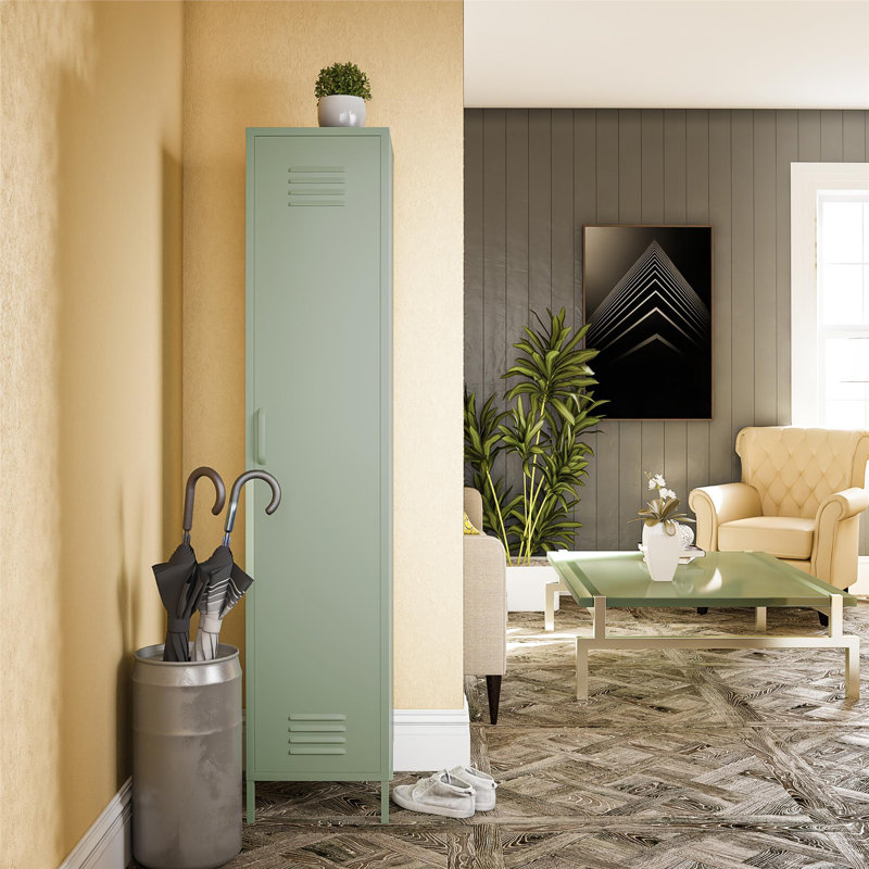 Armoire de rangement à 4 tablettes Gioia, Vert pâle