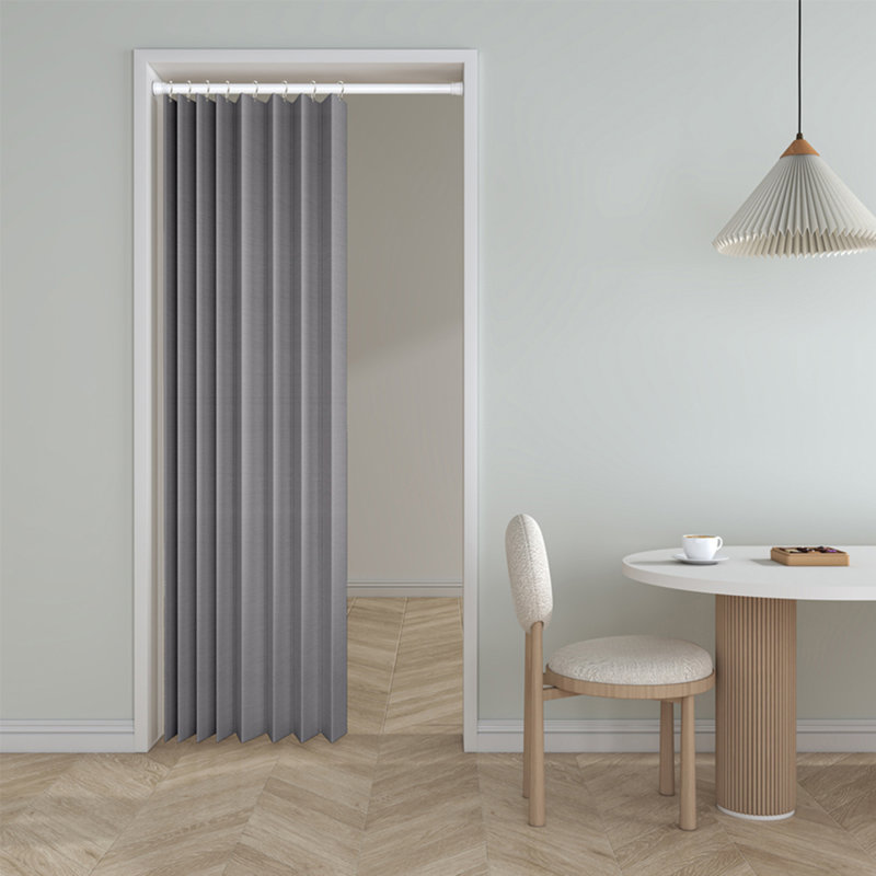 Gray Heat Proof Door Curtain, Foldable Insulated Panel for Kitchen & Entryway, 53.6" W x 78" H, Gray, 53.6" W x 78" L