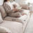 109" Chenille Modular Sectional Sofa with Ottoman, Deep Seat L-Shaped Couch with Side Pockets & 5 Pillows-1528537794