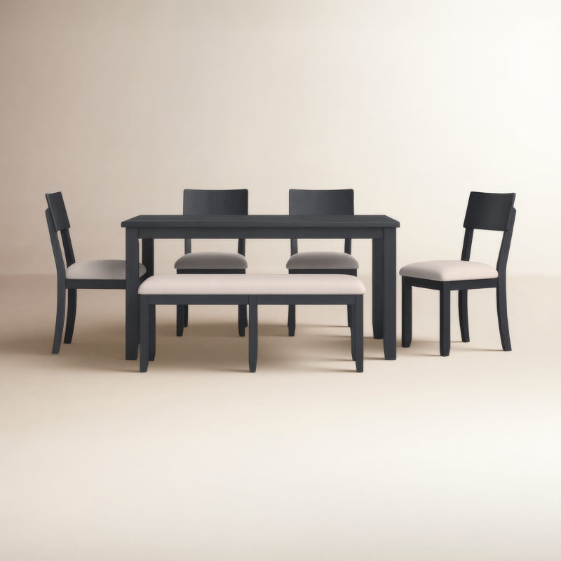 Entwistle 6 - Person Dining Set, Dark Charcoal