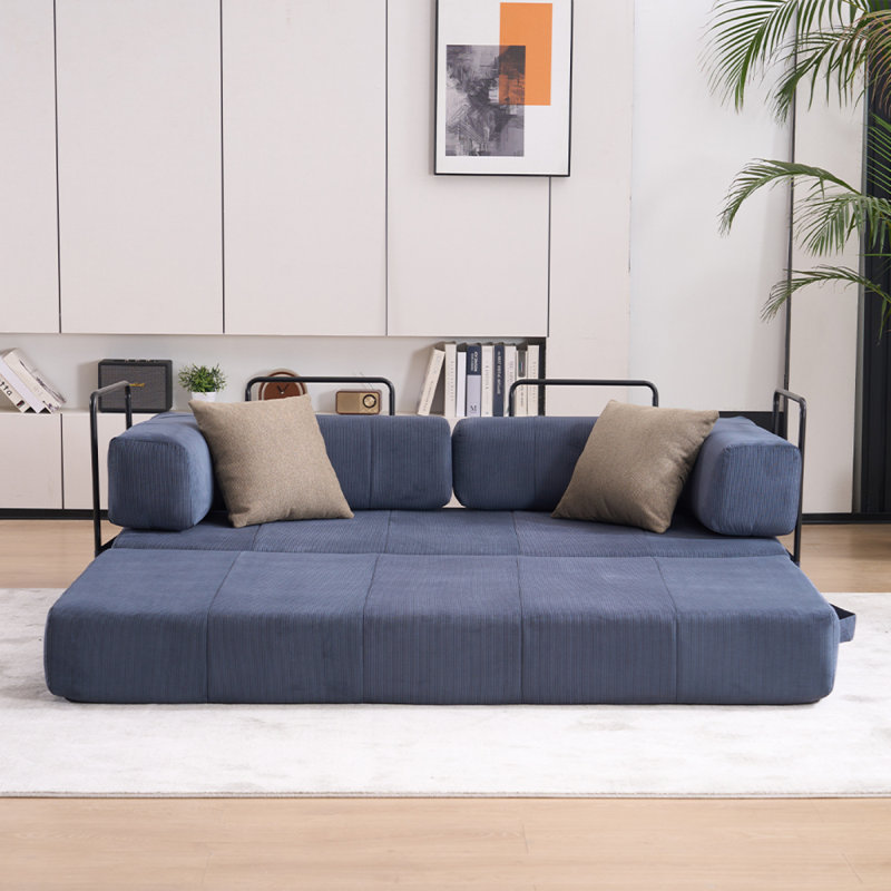 Canapé modulaire en tissu chenille gris Celine, Chenille bleu, H 31,87 po x l 112,17 po x P 64,77 po