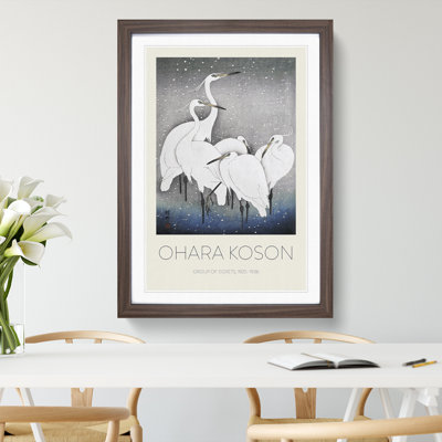 Group Of Egrets by Ohara Koson - Single Picture Frame Print