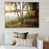 Toile avec cadre flottant brun