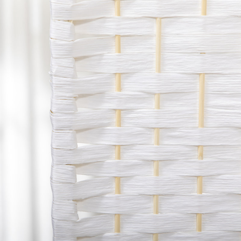 Paravent 3 panneaux pliable, écran d'intimité 5,6 pi, cloison en fibre blanche pour la maison, le bureau, le style et la légèreté
