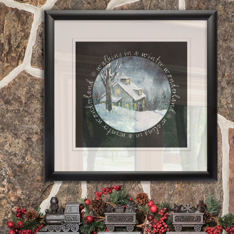 « winter wonderland », reproduction encadrée, H 30,5 po x l 30,5 po x P 1,5 po