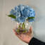 Fleurs d'hortensia artificielles avec vase-1434953028