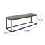 Banc industriel en bois et métal Jeco-869060309