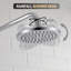 Combo de douche à pluie murale en acier inoxydable de 38 po de hauteur avec douche à main réglable et tablette de rangement-112277838