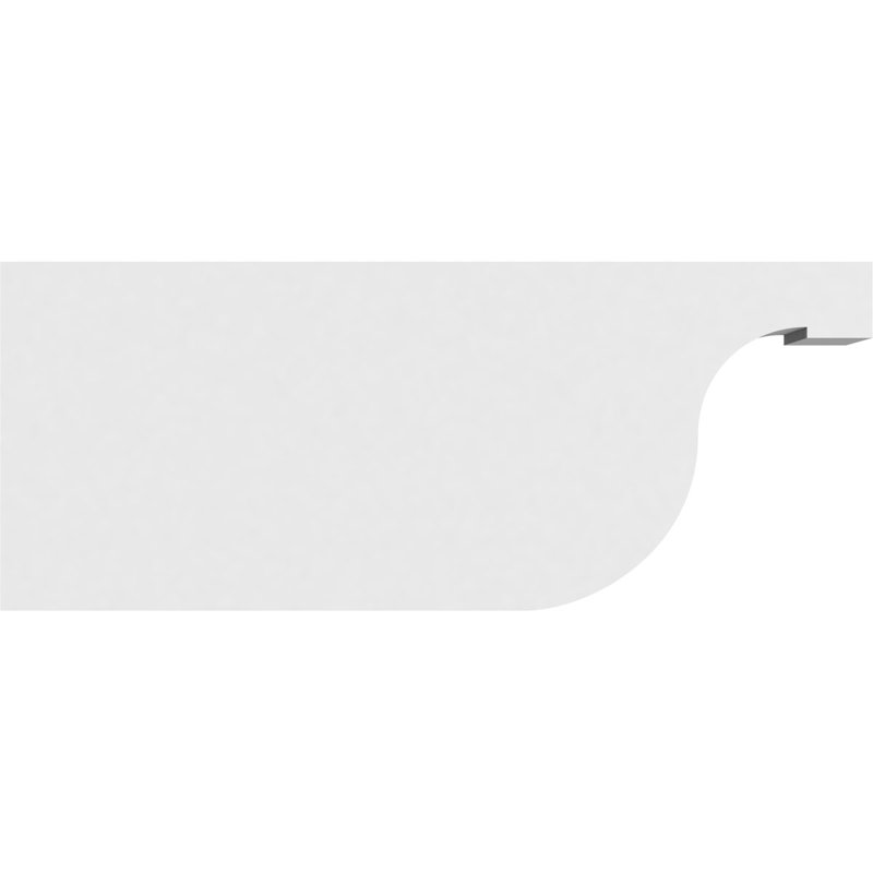 4"W x 8"H x 20"L Standard Del Monte Architectural Grade PVC Rafter Tail, 8"H x 4"W x 20"D
