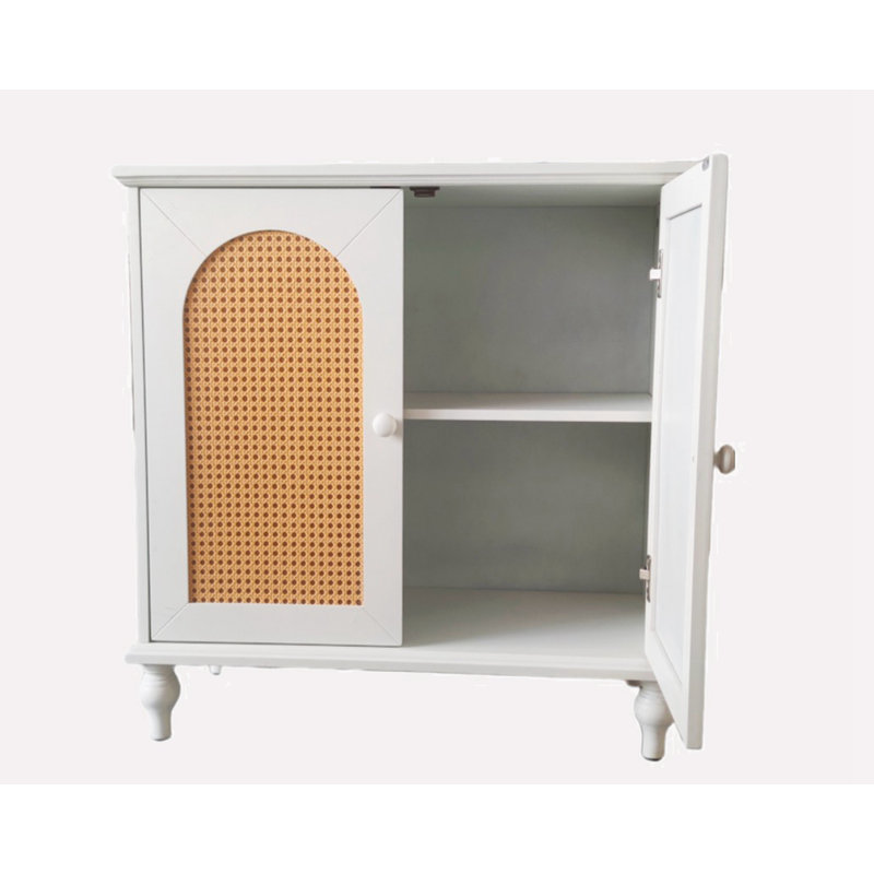 Cabinet - Cabinet d'appoint en bois massif 7,7, Blanc