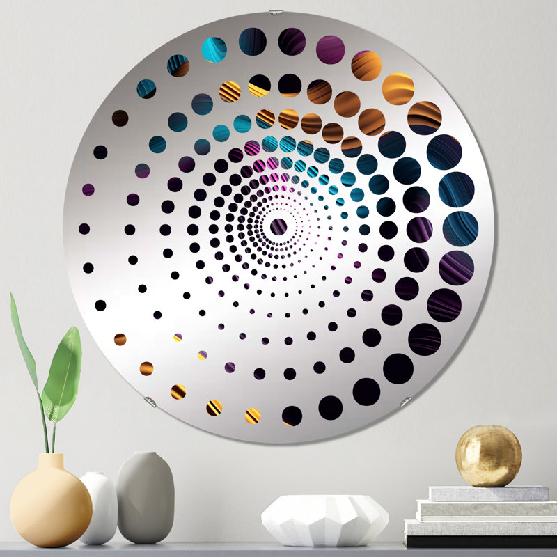 Jalashia - Miroir mural spiralé, 23,6 po x 23,6 po