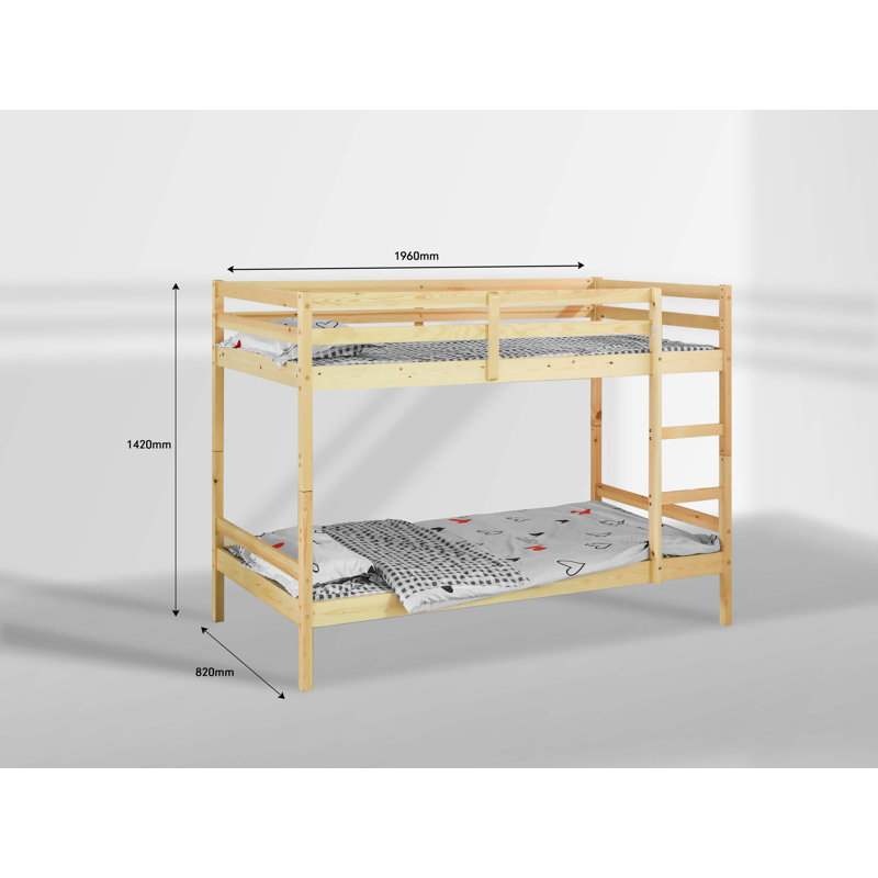 Parish Bunk Bed with Built-in Ladder Included, Small Single (2'6)