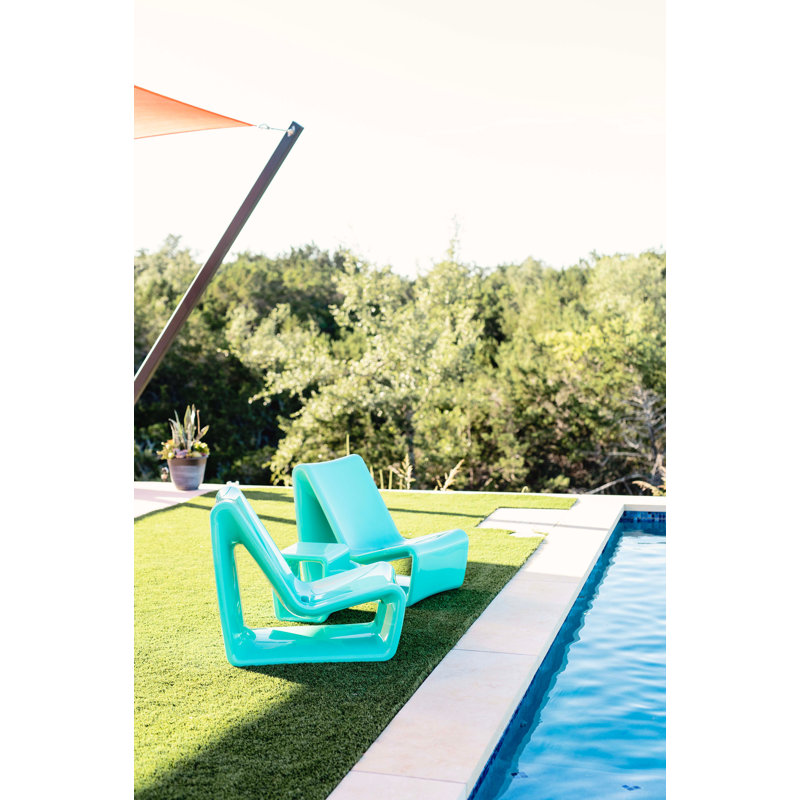Loop Outdoor Lounge Chair, Seafoam Green
