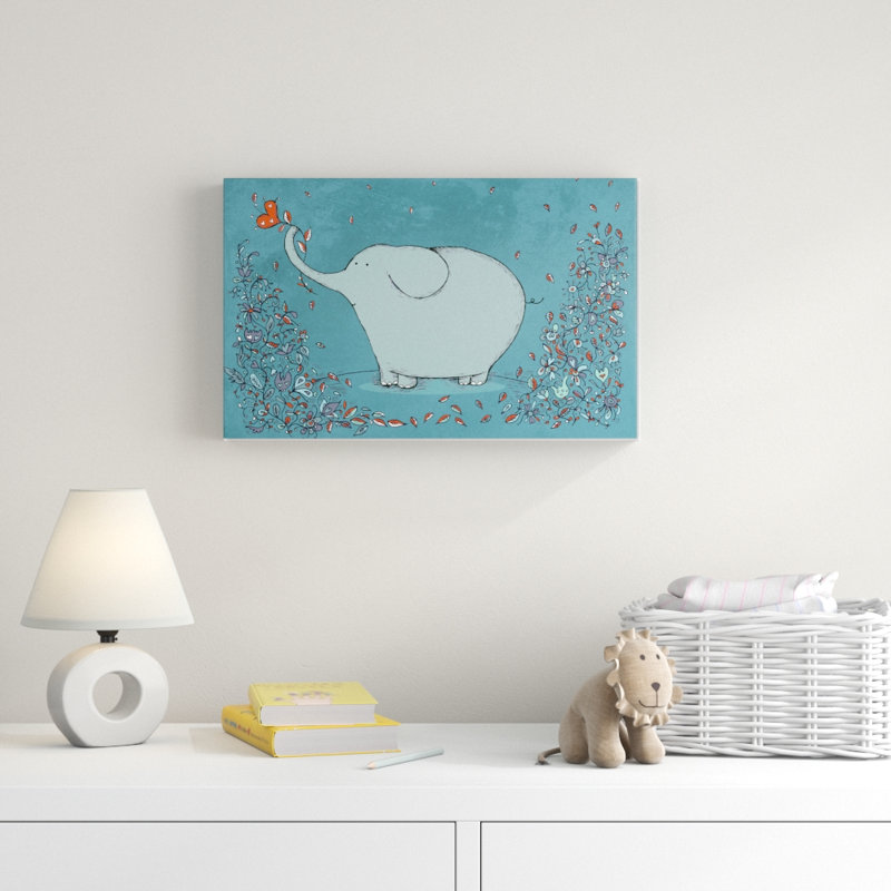 « jardin éléphant », art sur toile, H 22 po x l 32 po x P 2 po