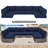 Outdoor Cushions for Patio Furniture, Deep Seat Replacement with High-Rebound Filler and Durable Polyester Fabric