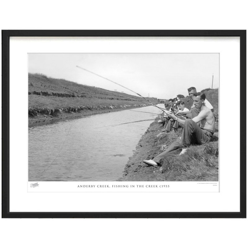 Anderby Creek, Fishing In The Creek C1955 - Single Picture Frame Print, 63.3cm H x 83.5cm W x 2.3cm D