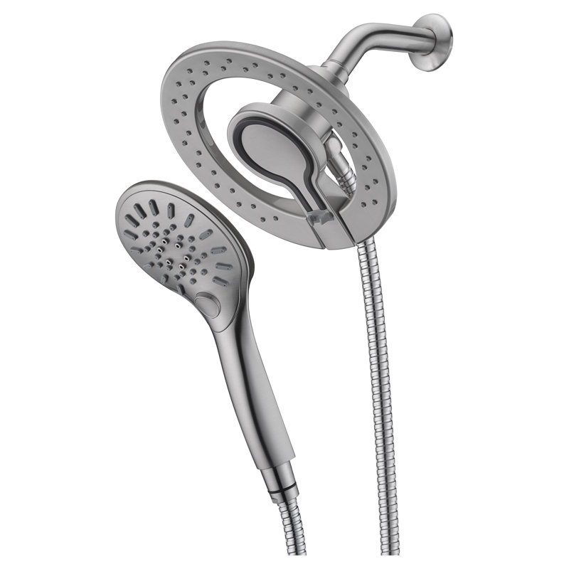 Valkrie Massage/Jet Dual Shower Head No GPM, Brushed Nickel