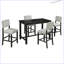 Ensemble de salle à manger 5 pièces à hauteur de comptoir, table élégante classique et 4 chaises-404809235