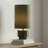 Verdant Stoneware Table Lamp with Linen Shade