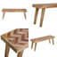 Banc de salle à manger en bois de manguier naturel 48 pouces style boho