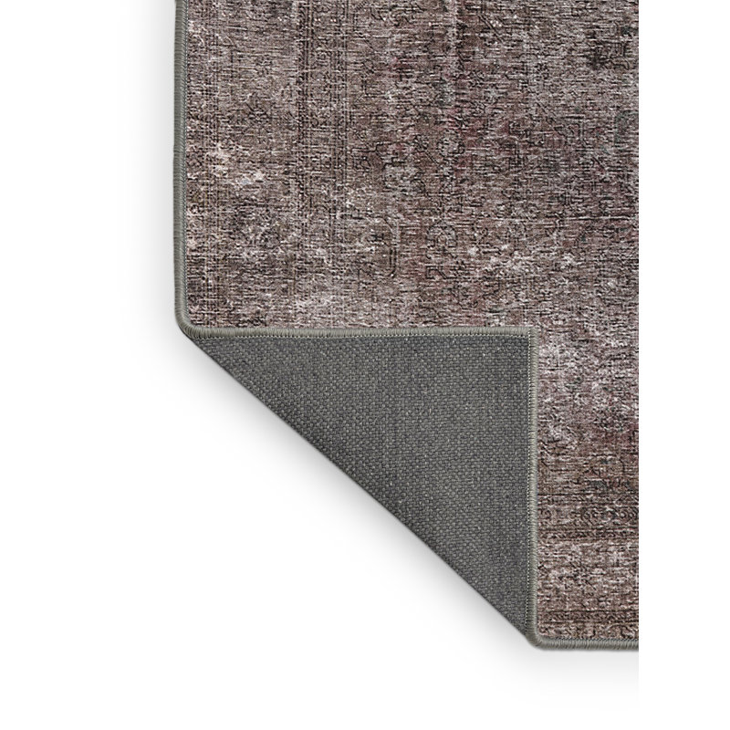 Tapis brun à motif oriental, Tapis de couloir 2 pi x 5 pi