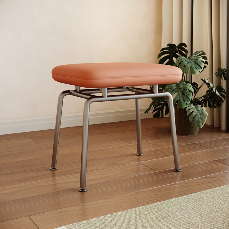 Tabouret de coiffeuse en polyuréthane avec pieds en métal