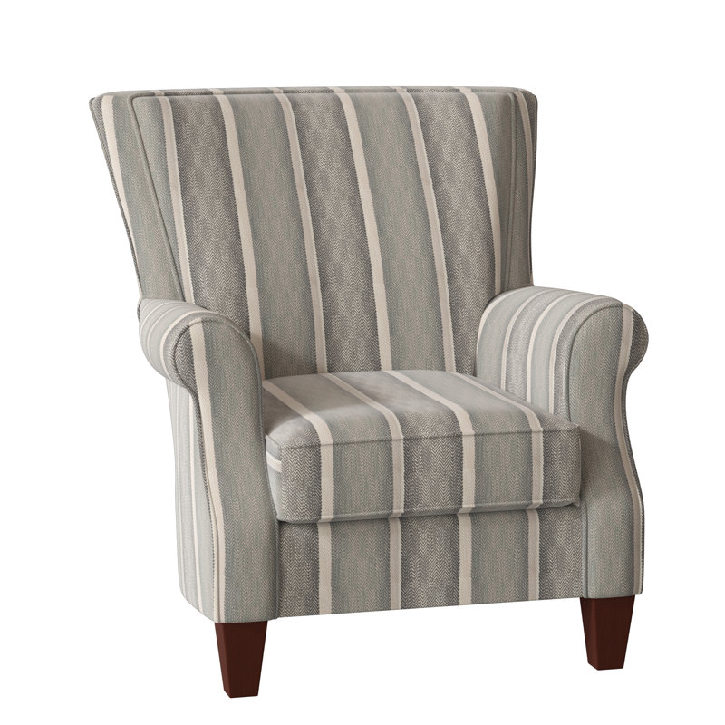 Fauteuil Geary, Beachbut 21 rayures grises, Manhattan, Oui