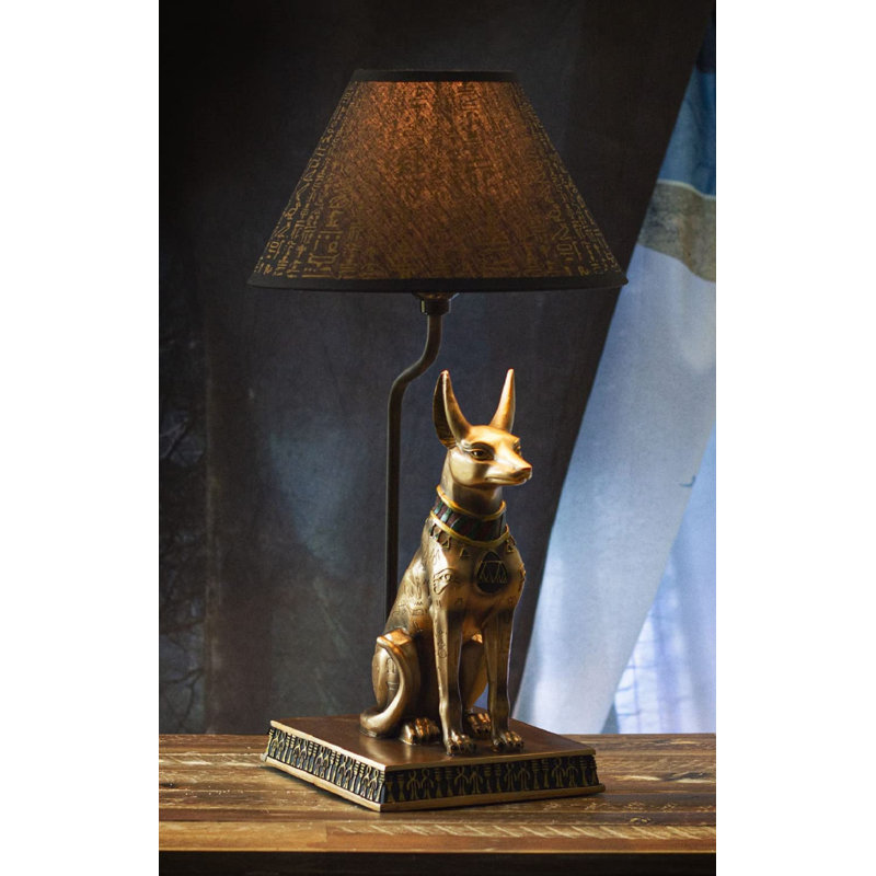 Lampe de table en or 18 po avec prise Elessia