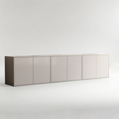Modern 94.47-inch Three-piece Combination Storage Cabinet With Push-to-open Doors (Set of 3)