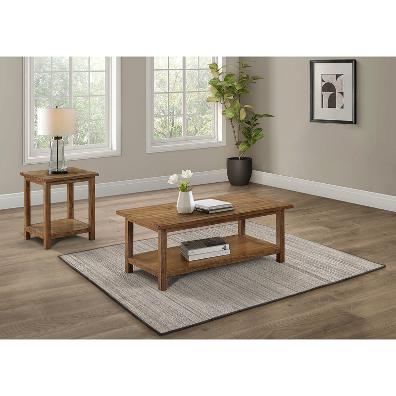 Ensemble de table basse et de table de bout Castleton, Brun