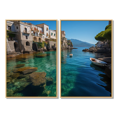 Italie, charmes de la côte d'Amalfi - art mural traditionnel