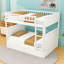 Lit double superposé au-dessus d'un lit double avec lit gigogne simple et échelle-1129218193