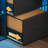 Reversible  L Shaped Writing Desk with LED Light & Power Outlets-986324823