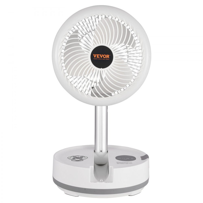Ventilateur oscillant 10 pouces pliable et rechargeable 3 en 1 9 vitesses