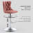 360°Swivel Bar Stools with Sliver Base-245266676