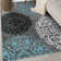 Padowski Floral Gray/Blue/Black Area Rug