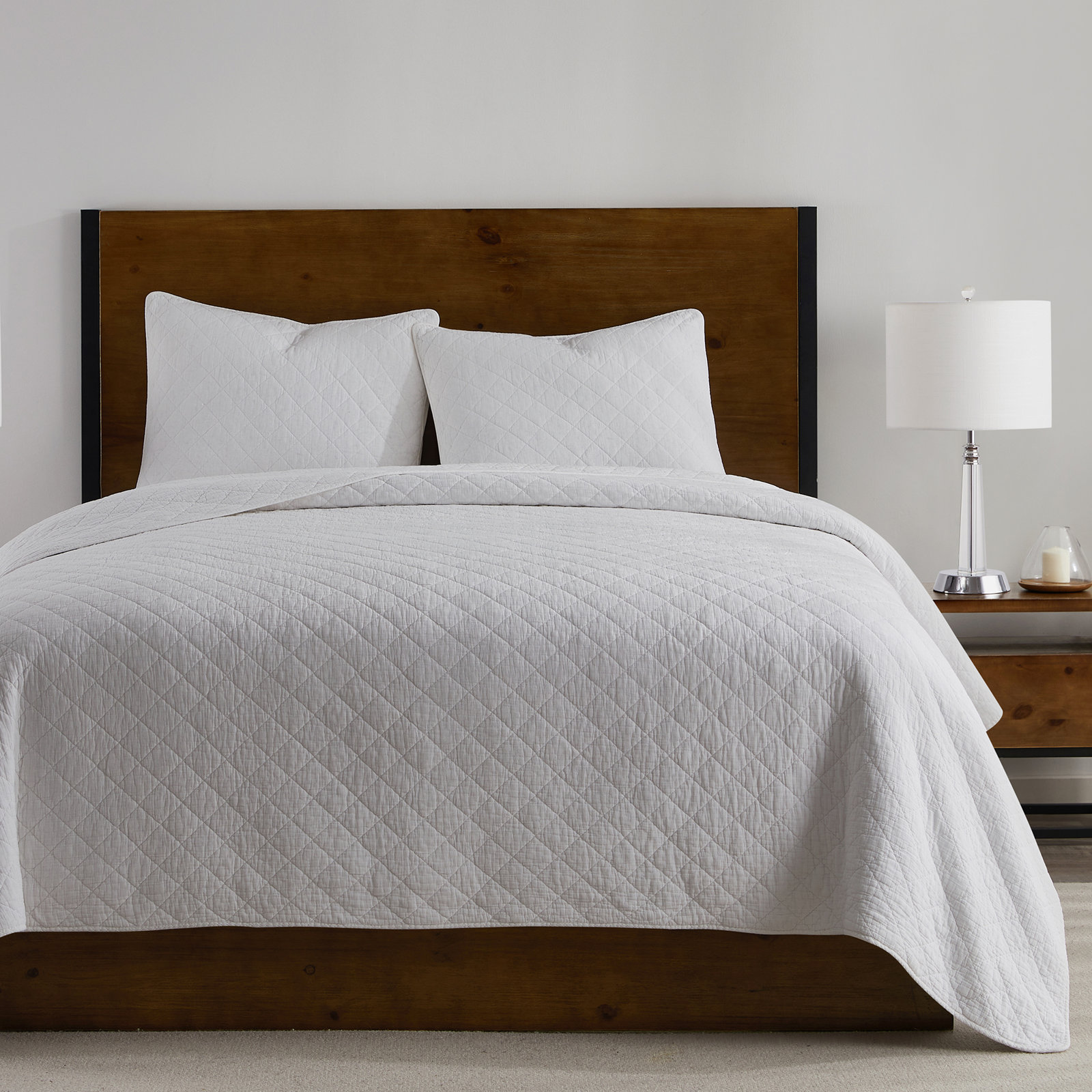 Bostwick Stonewashed Cotton Gauze Solid Color Classic Casual Modern Rustic Quilt Set, King Quilt + 2 King Shams