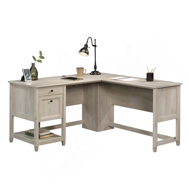 Bureau en L, finition grise