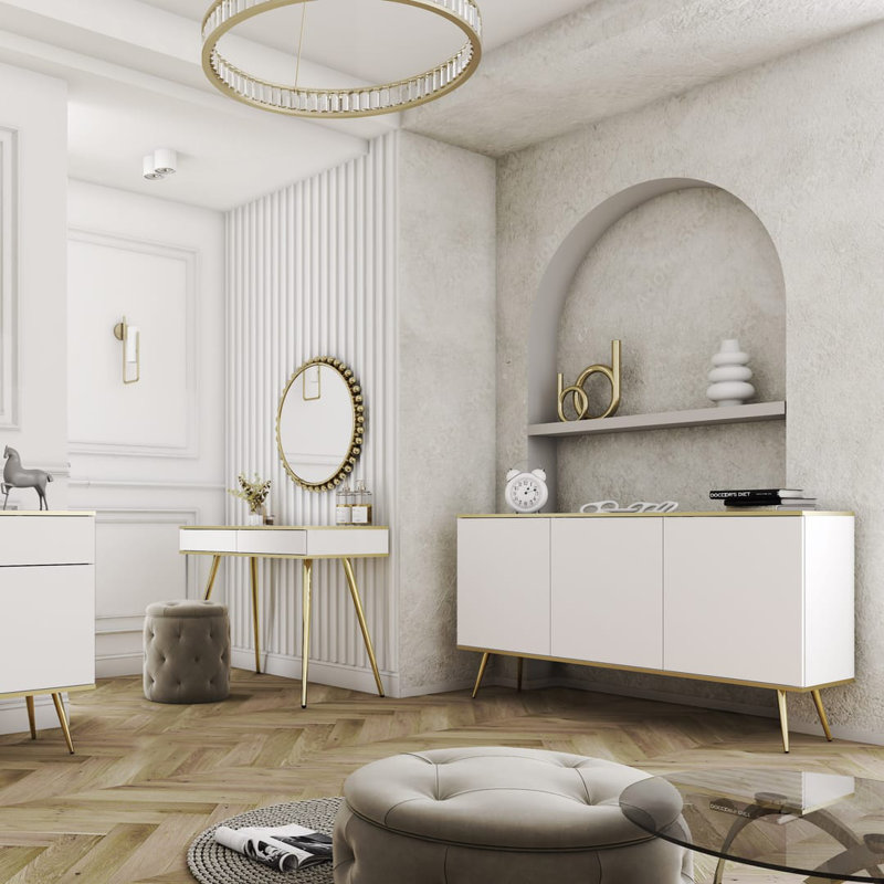 Allisia 160cm Sideboard, White