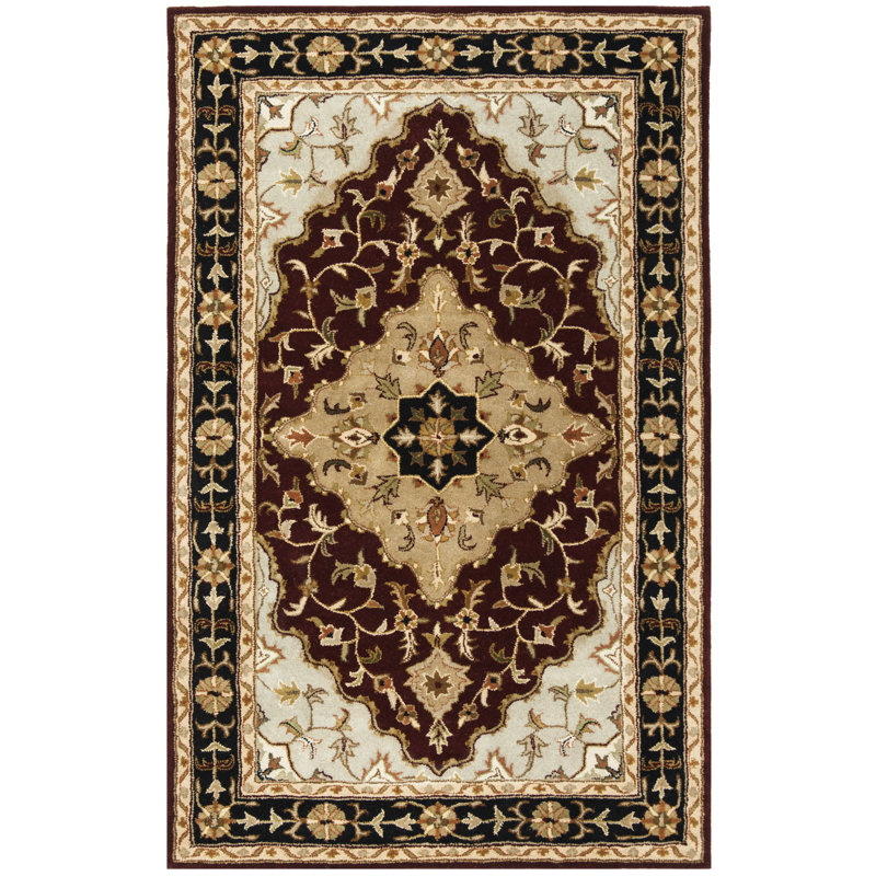 Balthrop Hand Tufted Wool Oriental Rug, Rectangle 2' x 3'