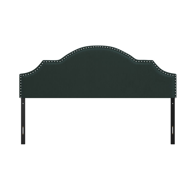 Bolser Upholstered Adjustable Headboard,, Green, King