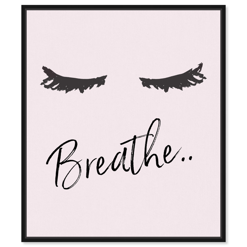 Breathe - reproduction d'art, Toile avec cadre noir
