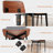  Faux Leather Dining Chairs Set of 2, Mid-Century Modern Upholstered Side Chairs with Wood Frame for Dining Rooms,Kitchens,Living rooms-1647459449