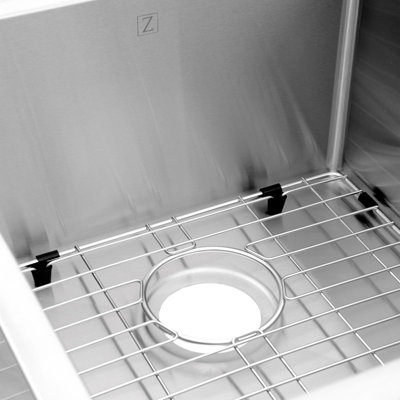 ZLINE 32 In. Jackson Undermount Double Bowl Kitchen Sink with Bottom Grid, Stainless Steel